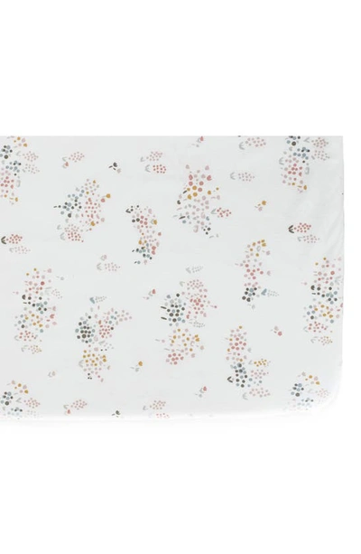 Pehr Bunny Hop Organic Cotton Crib Sheet In Flower Patch