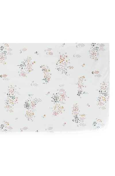 Pehr Bunny Hop Organic Cotton Crib Sheet In Secret Garden