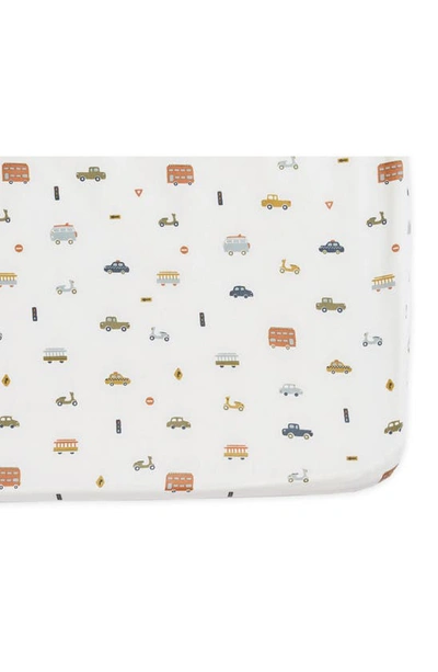 Pehr Bunny Hop Organic Cotton Crib Sheet In Rush Hour