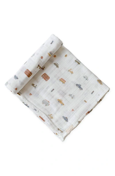 Pehr Celestial Organic Cotton Swaddle In Rush Hour