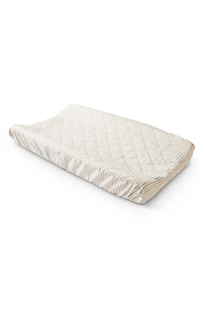 Pehr Stripes Away Changing Pad Cover In Pebble