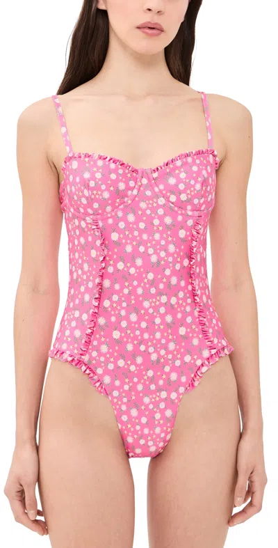 Peixoto Ruby One-piece Cotton Candy Meadow In Pink