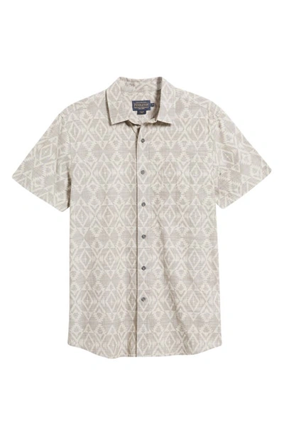 Pendleton Beach Shack Short Sleeve Button-up Shirt In Soft Indigo Stripe