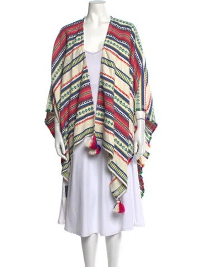 Pre-owned Pendleton Striped Open Front Sweater In Multicolor
