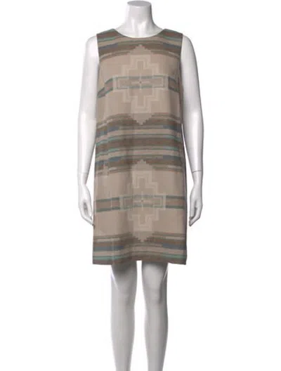 Pre-owned Pendleton Virgin Wool Knee-length Dress W/ Tags In Neutrals