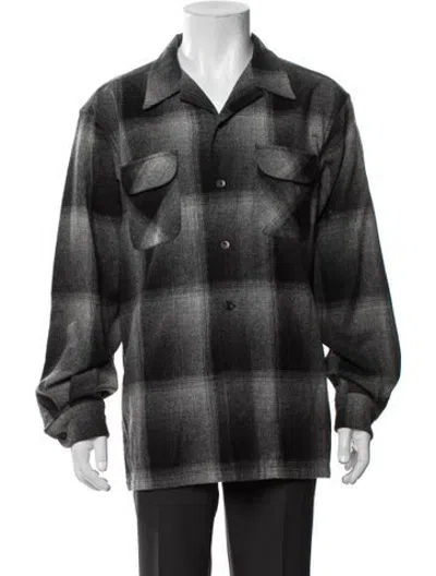 Pre-owned Pendleton Virgin Wool Plaid Print Jacket In Multicolor