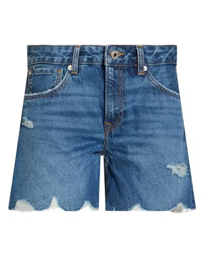 Pepe Jeans Woman Denim Shorts Blue Size 30 Cotton