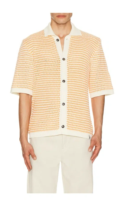Peregrine Island Crochet Shirt In Orange