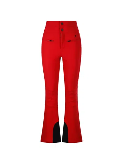 Perfect Moment Logo-embroidered Flared Ski Pants In Red