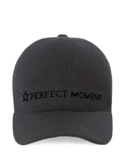 Perfect Moment Logo-embroidered Knit Cap In Gray