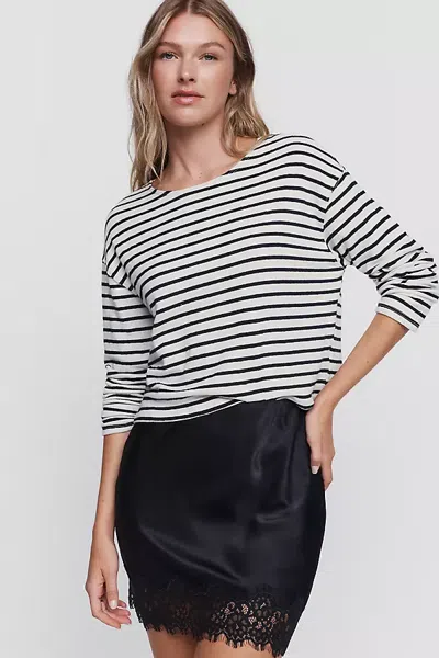 Perfectwhitetee Jenna 100% Cotton Boatneck Top In Multi