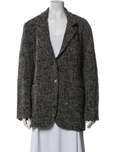 Pre-owned Péro Tweed Pattern Blazer In Multicolor