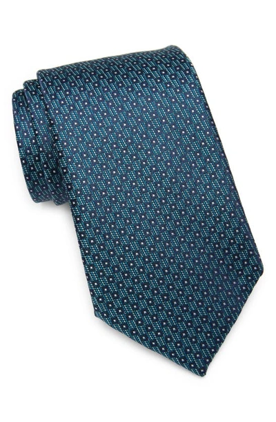 Perry Ellis Dovalle Minidot Tie In Teal