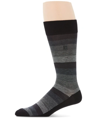 Perry Ellis Portfolio Men's Ombre Stripe Dress Socks In Peacoat