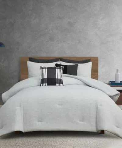 Perry Ellis Shally Comforter Sets In White,gray