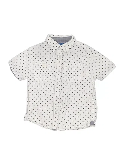 Pre-owned Perry Ellis Kids' Short Sleeve Button Down Shirt In White