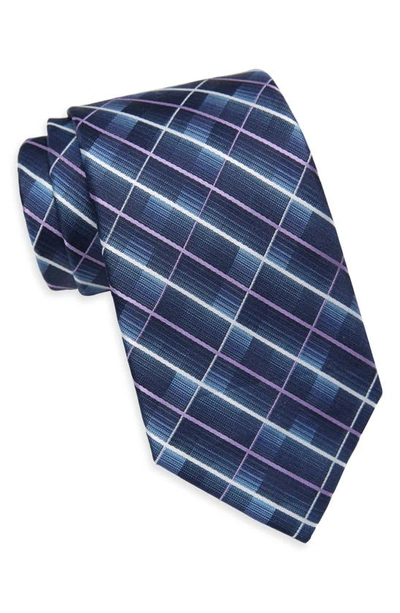 Perry Ellis Tensen Grid Tie In Navy