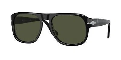 Pre-owned Persol 3310s Jean Sunglasses 95/31 Black 100% Authentic In Green