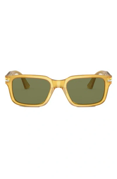 Persol 55mm Rectangular Sunglasses In Yellow