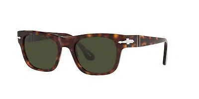 Pre-owned Persol Po 3269s Havana/green 52/20/145 Unisex Sunglasses In Brown