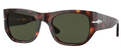 Pre-owned Persol Po 3308s Havana/green 54/21/145 Men Sunglasses