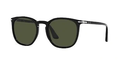 Pre-owned Persol Po 3316s Black/grey Green 52/21/145 Unisex Sunglasses In Gray