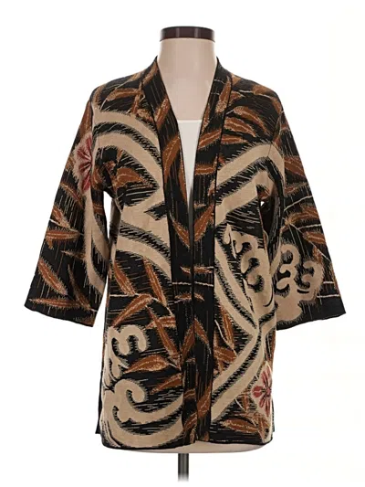 Pre-owned Peruvian Connection Cardigan Sweater In Brown