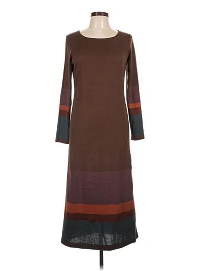 Pre-owned Peruvian Connection Casual Dress In Brown