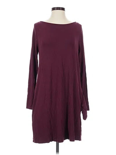 Pre-owned Peruvian Connection Casual Dress In Burgundy