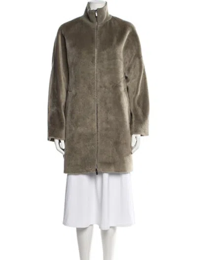 Pre-owned Peserico Alpaca Coat In Grey