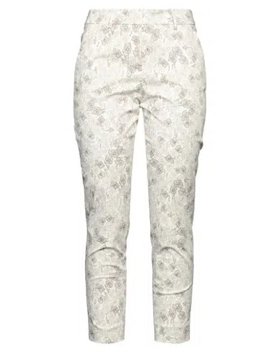 Peserico Easy Woman Pants White Size 6 Cotton, Elastane