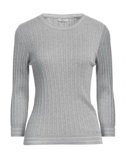 Peserico Easy Woman Sweater Light Grey Size 6 Cotton In Gray