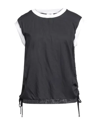 Peserico Easy Woman Top Midnight Blue Size 6 Cotton, Elastane