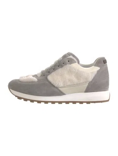 Pre-owned Peserico Suede Sneakers In Multicolor
