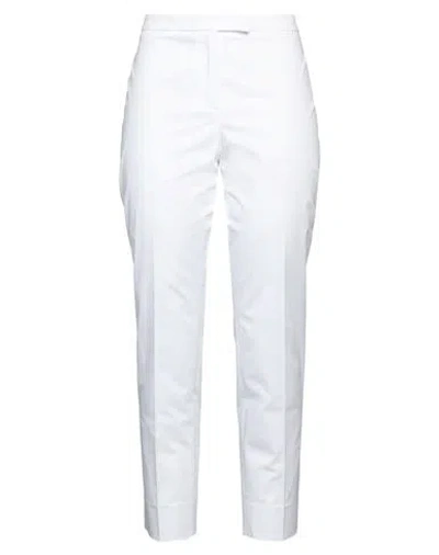 Peserico Woman Pants White Size 16 Cotton, Elastane