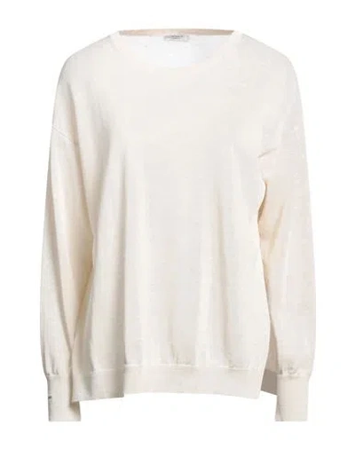 Peserico Woman Sweater Ivory Size 6 Linen, Cotton In White