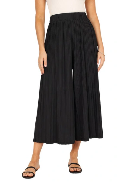 Petal And Pup Cher High Waist Pleat Wide Leg Pants In Black