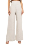 Petal And Pup Devlin Linen Wide Leg Pants In Beige