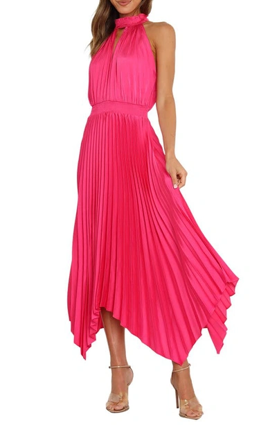 Petal And Pup Dominique Pleated Sleeveless Maxi Dress In Pink