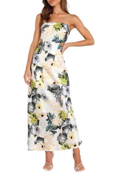 Petal And Pup Jayne Floral Lace-up Back Maxi Dress