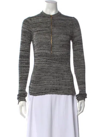 Pre-owned Petar Petrov Silk Patterned Sweater In Grey