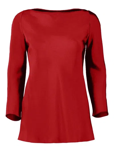 Peter Cohen Silk Tunic In Red