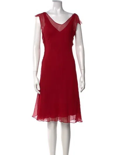 Pre-owned Peter Cohen Vintage Knee-length Dress In Red