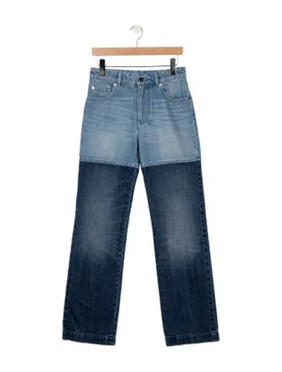 Pre-owned Peter Do High-rise Straight Leg Jeans In Blue