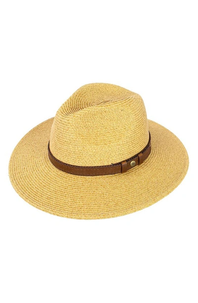 Peter Grimm Cameron Straw Fedora In Yellow