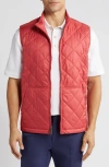 Peter Millar Bedford Water Resistant Quilted Vest In Cape Red