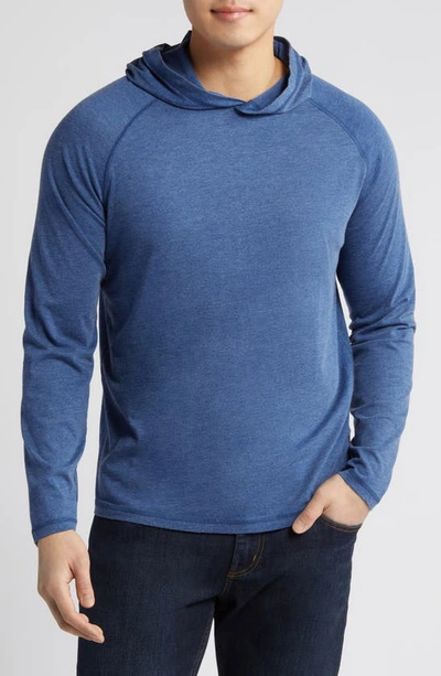 Peter Millar Cannon Cotton Blend Hoodie In Atlantic Blue