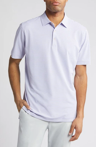Peter Millar Crown Crafted Dellroy Performance Mesh Polo In Lavender Fog