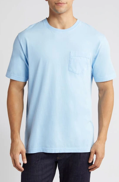 Peter Millar Lava Wash Organic Cotton Pocket T-shirt In Cottage Blue