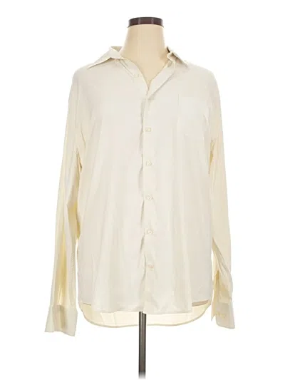 Pre-owned Peter Millar Long Sleeve Button Down Shirt In Ivory